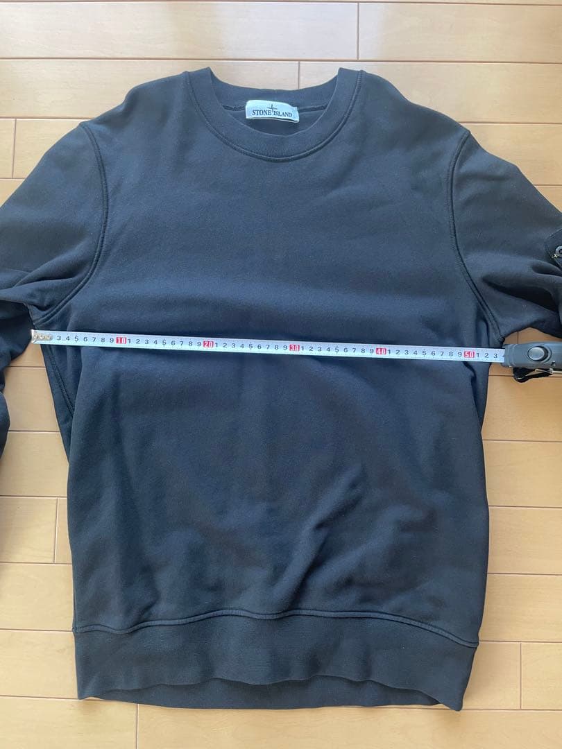 STONE  ストーンアイランド ワッペンロゴスウェット黒Lサイズ