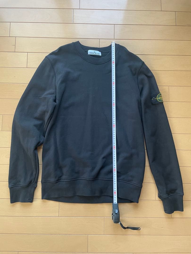 STONE  ストーンアイランド ワッペンロゴスウェット黒Lサイズ
