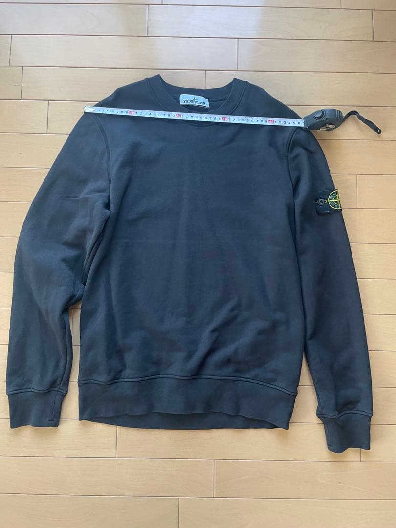 STONE  ストーンアイランド ワッペンロゴスウェット黒Lサイズ