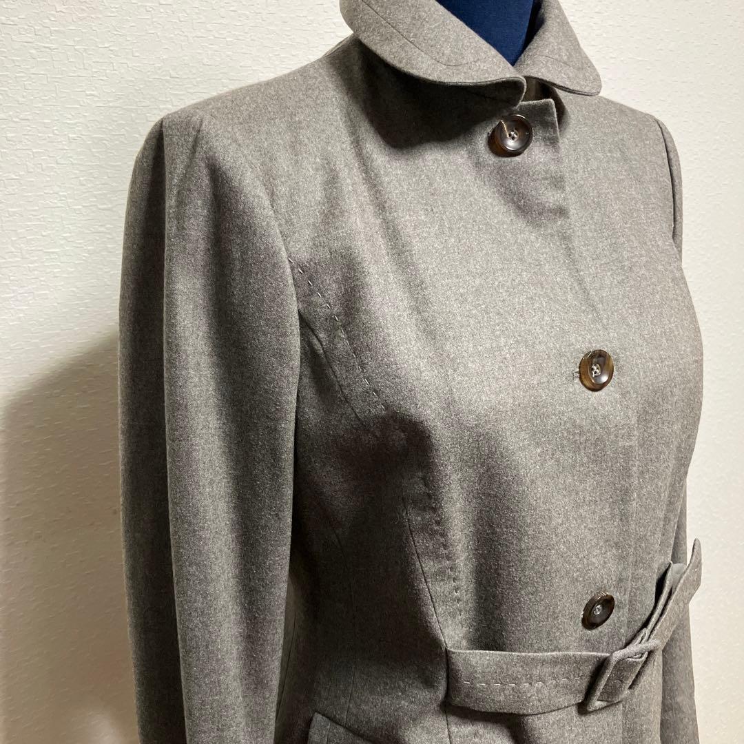 【AGNONA】茶色系ミックス・テーラードステンカラーツーウェイ✨44超美品✨