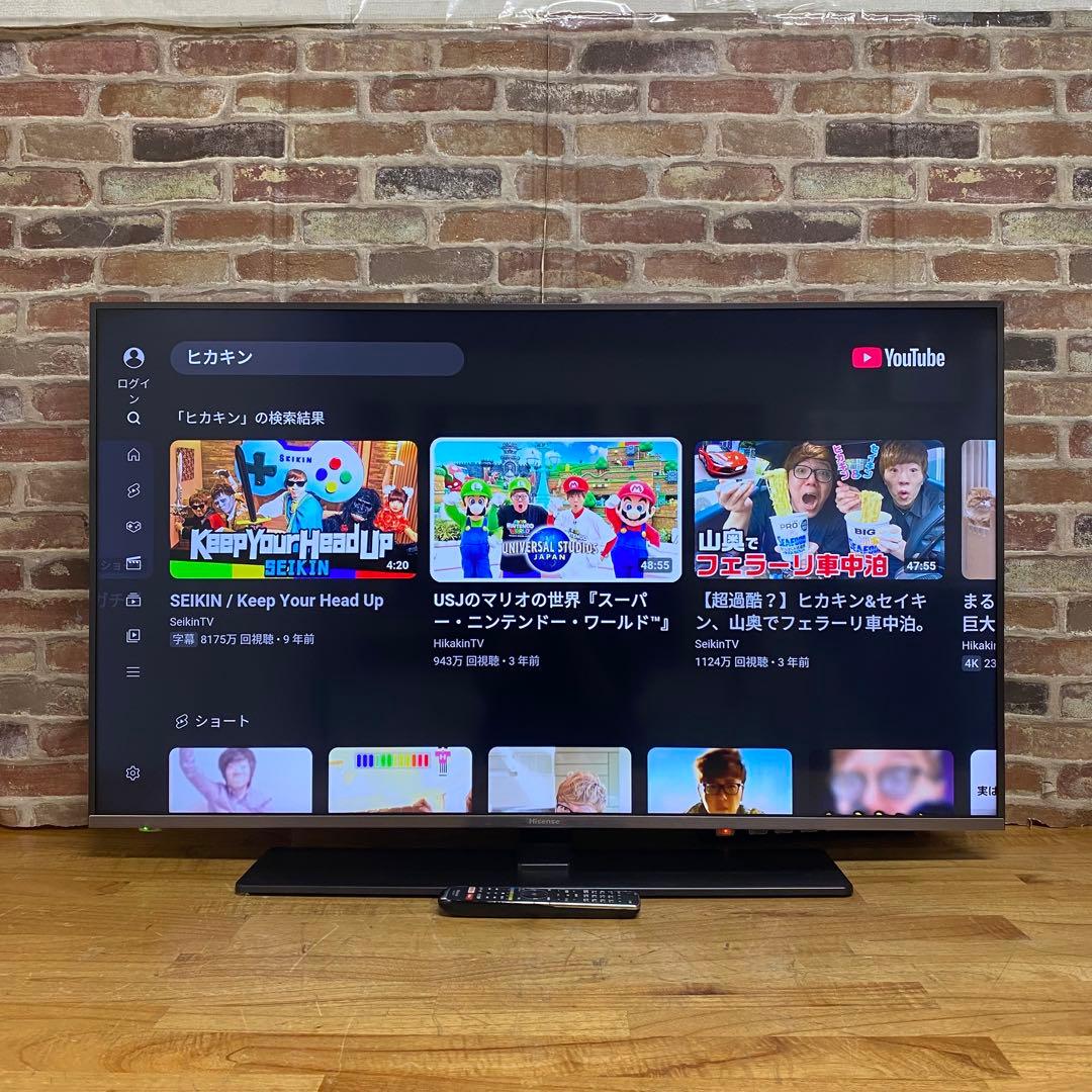 ハイセンス 50V型 4K 液晶テレビ 50A6800 スマートテレビ アプリ○
