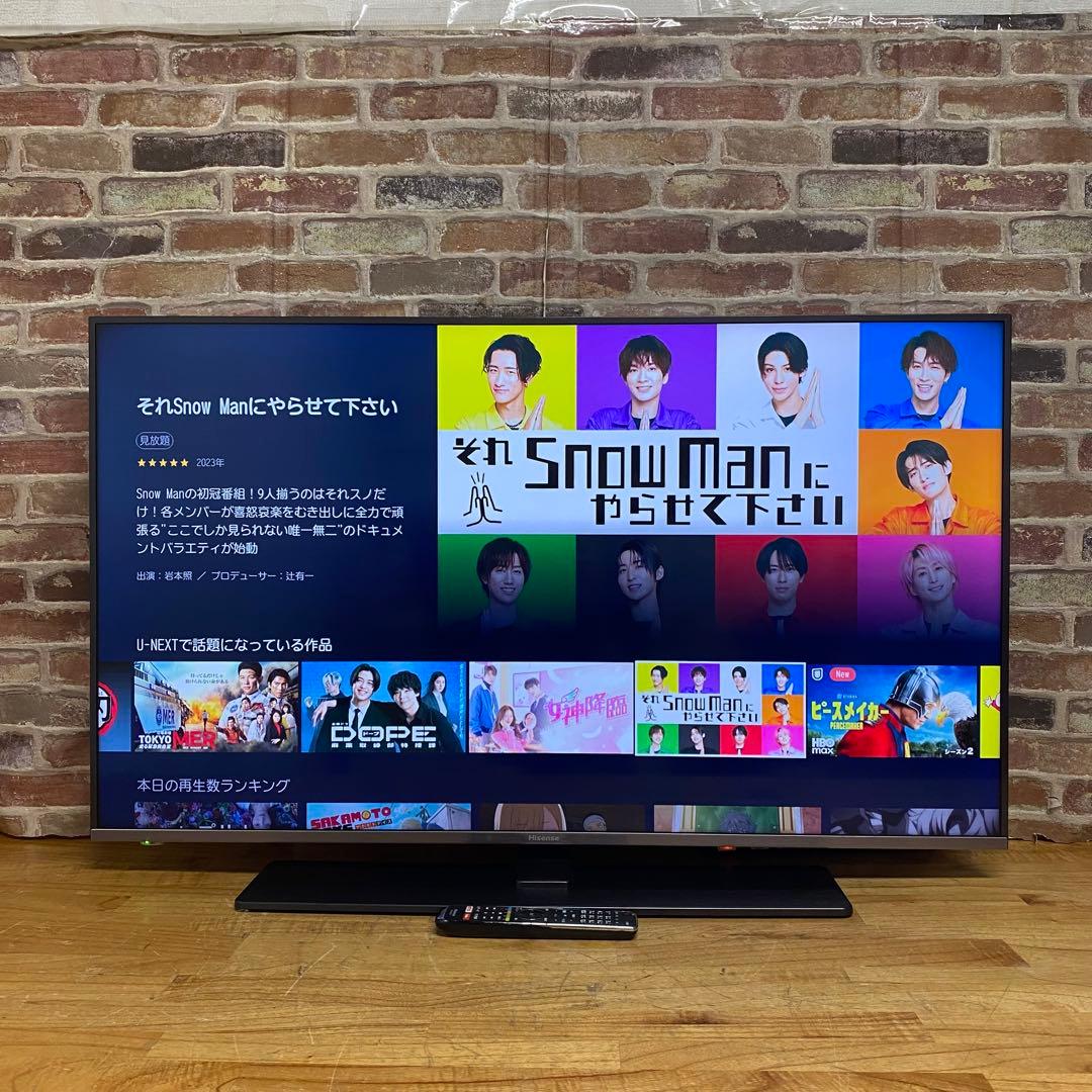 ハイセンス 50V型 4K 液晶テレビ 50A6800 スマートテレビ アプリ○