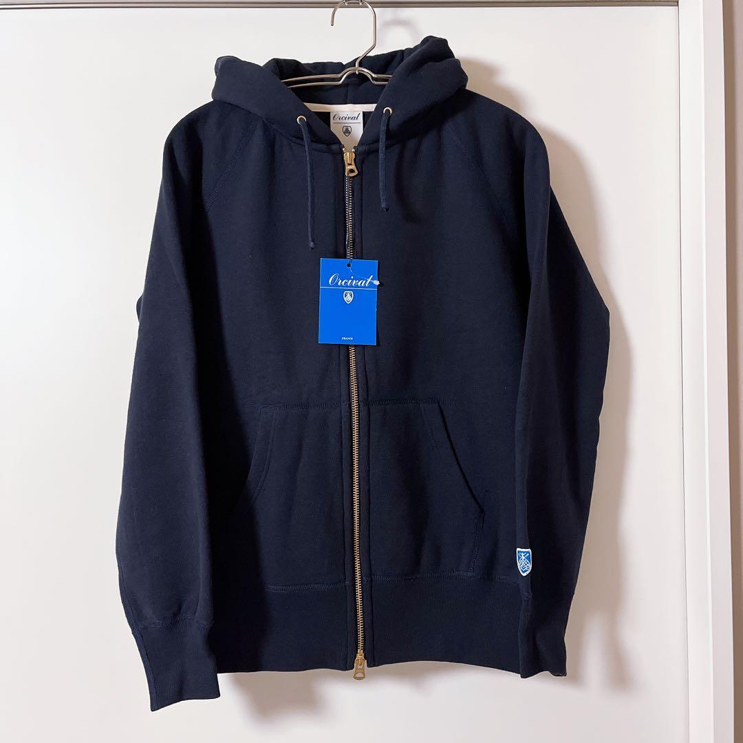 新品タグ付き！オーシバル フレンチテリー ダブルジップ パーカー スウェット L