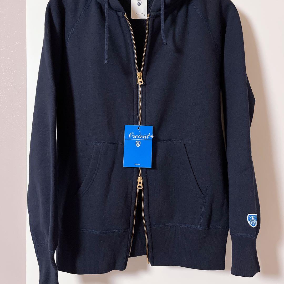 新品タグ付き！オーシバル フレンチテリー ダブルジップ パーカー スウェット L