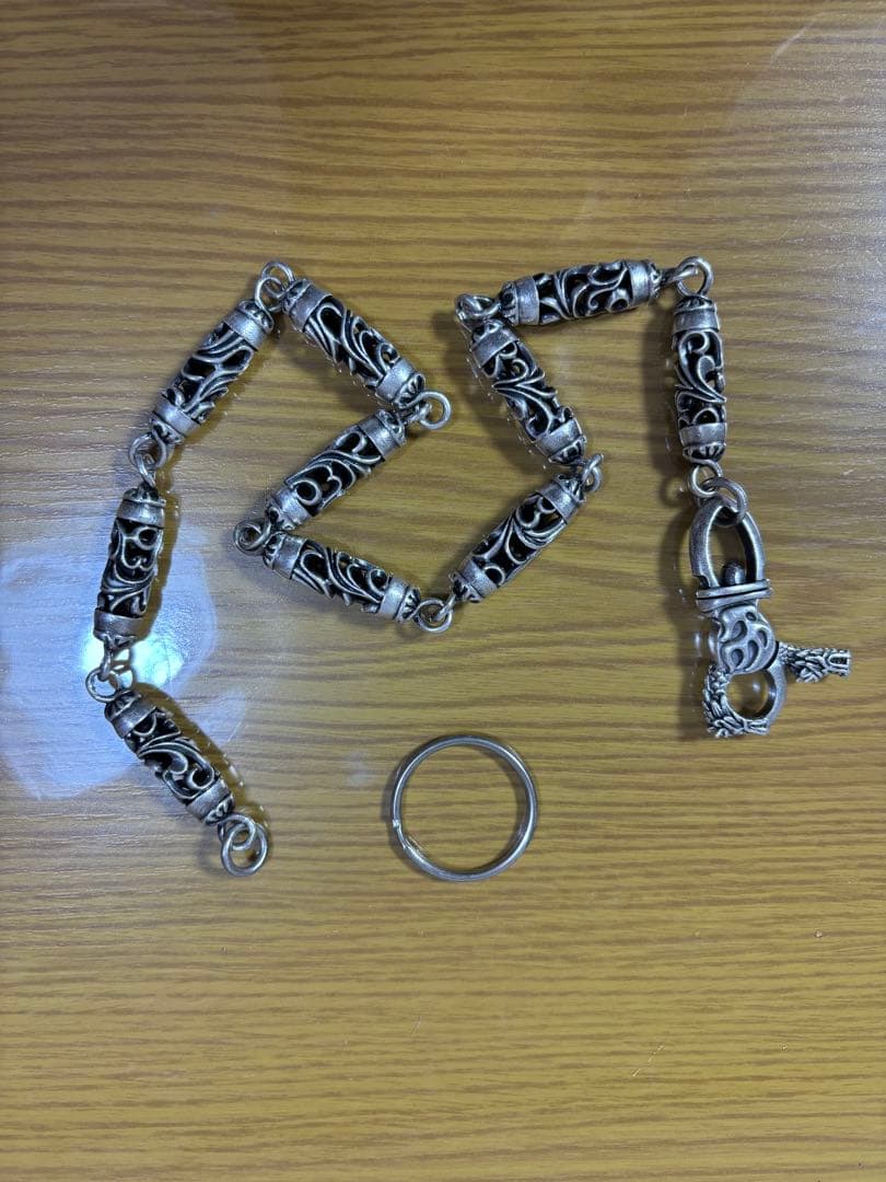 シルバーウォレットチェーン シルバー925 ドラゴン 龍 竜