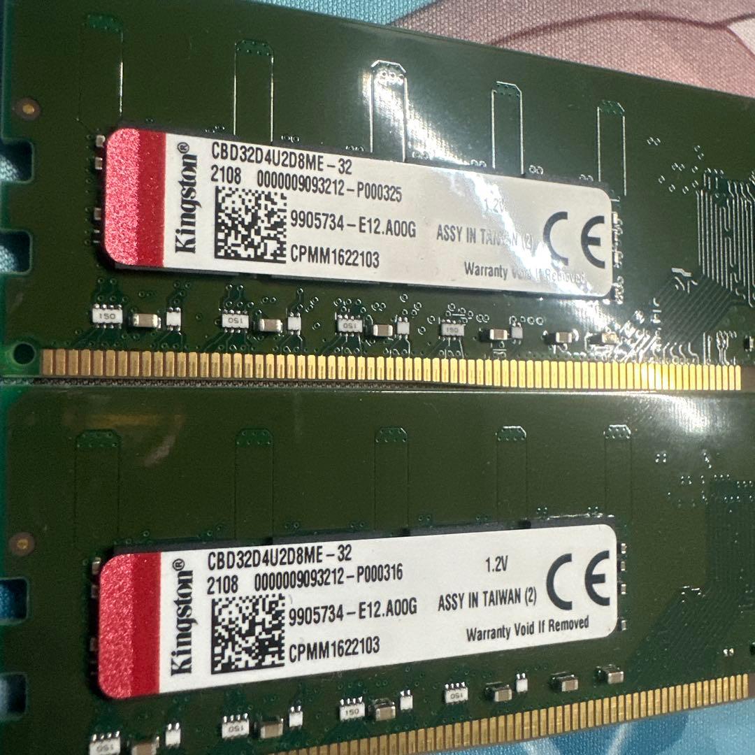 P*z様 kingston DDR4 3200Mhz 32GB×2
