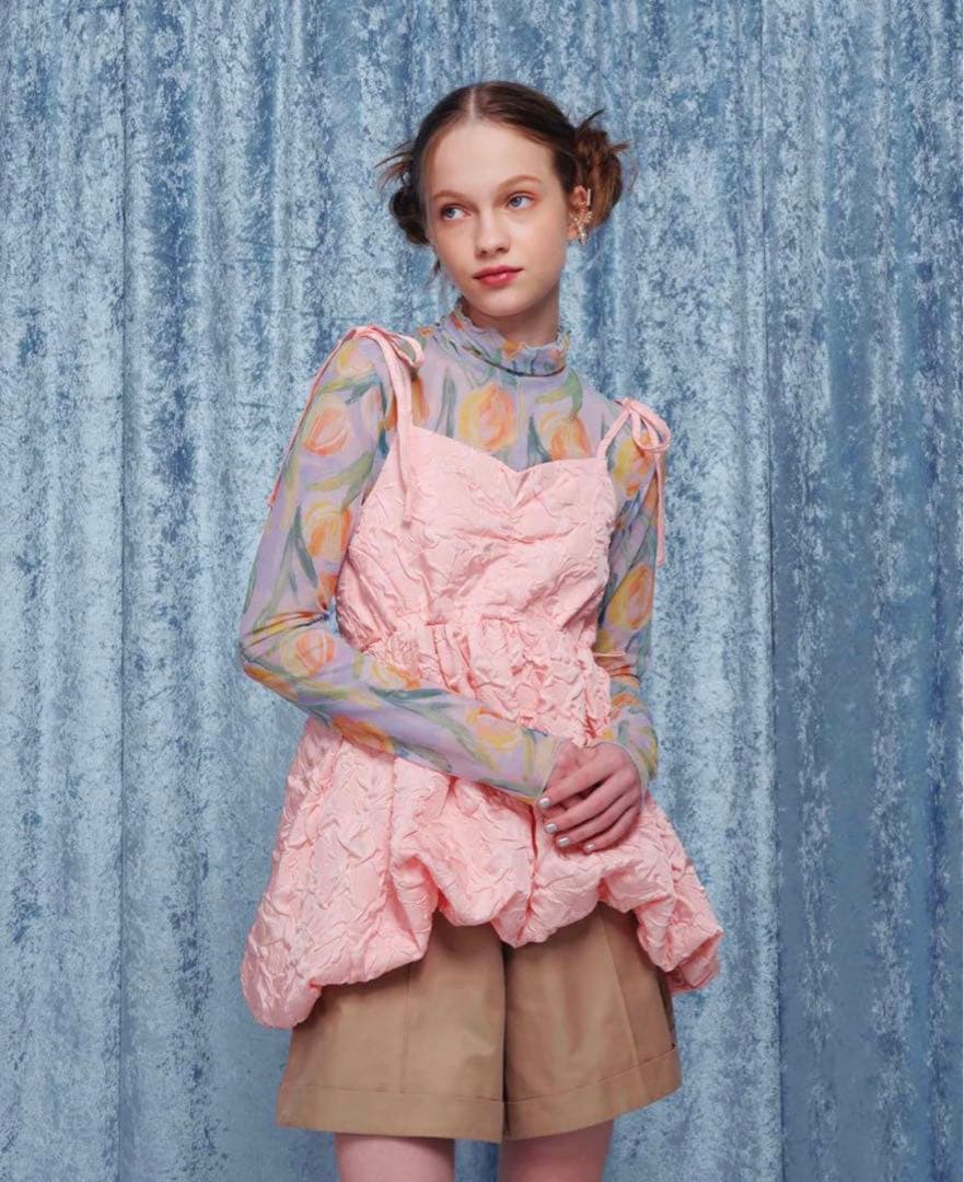 POPPY バルーンキャミチュニック　ピンク　ポピー　あさぎーにょ