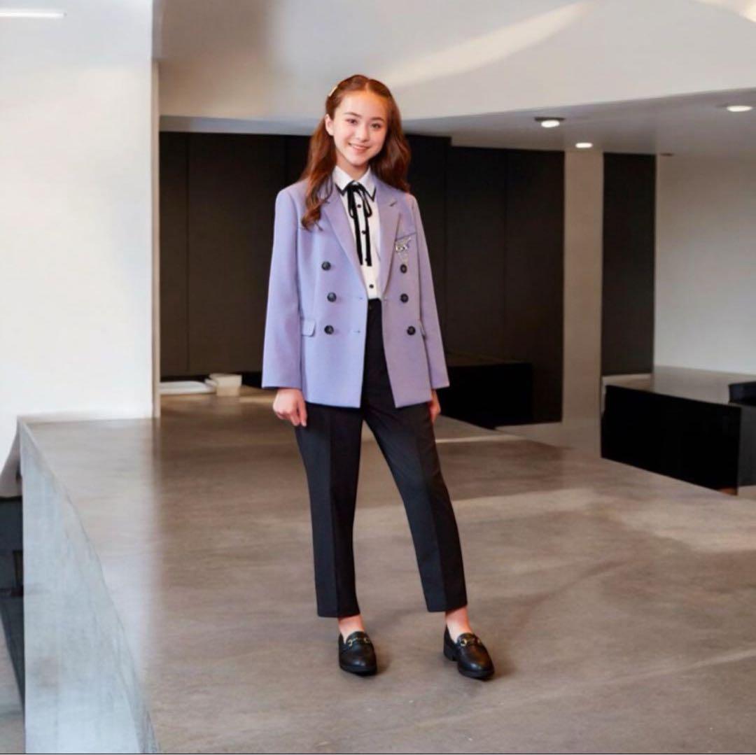 エルアンノワール　フォーマル　Wロングジャケット　パンツスーツ　卒服　150