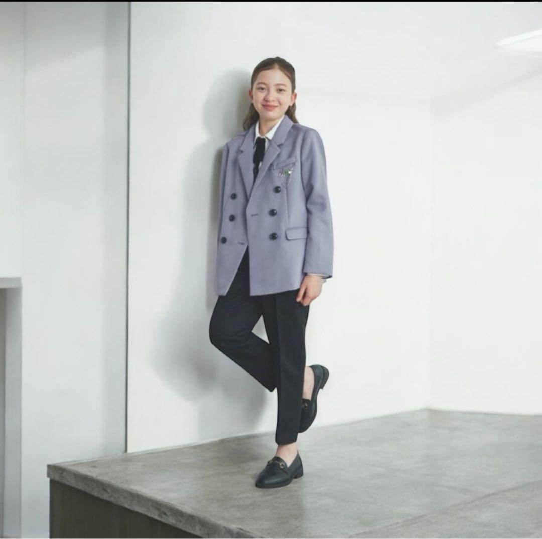 エルアンノワール　フォーマル　Wロングジャケット　パンツスーツ　卒服　150