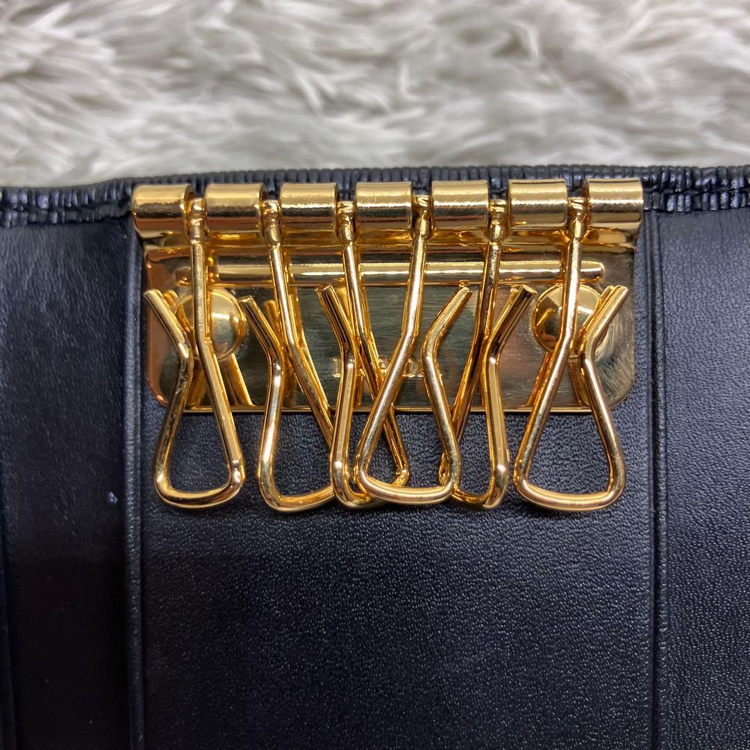 箱付き極美品✨ PRADA 6連キーケース ヴィッテロムーブ メタルロゴ
