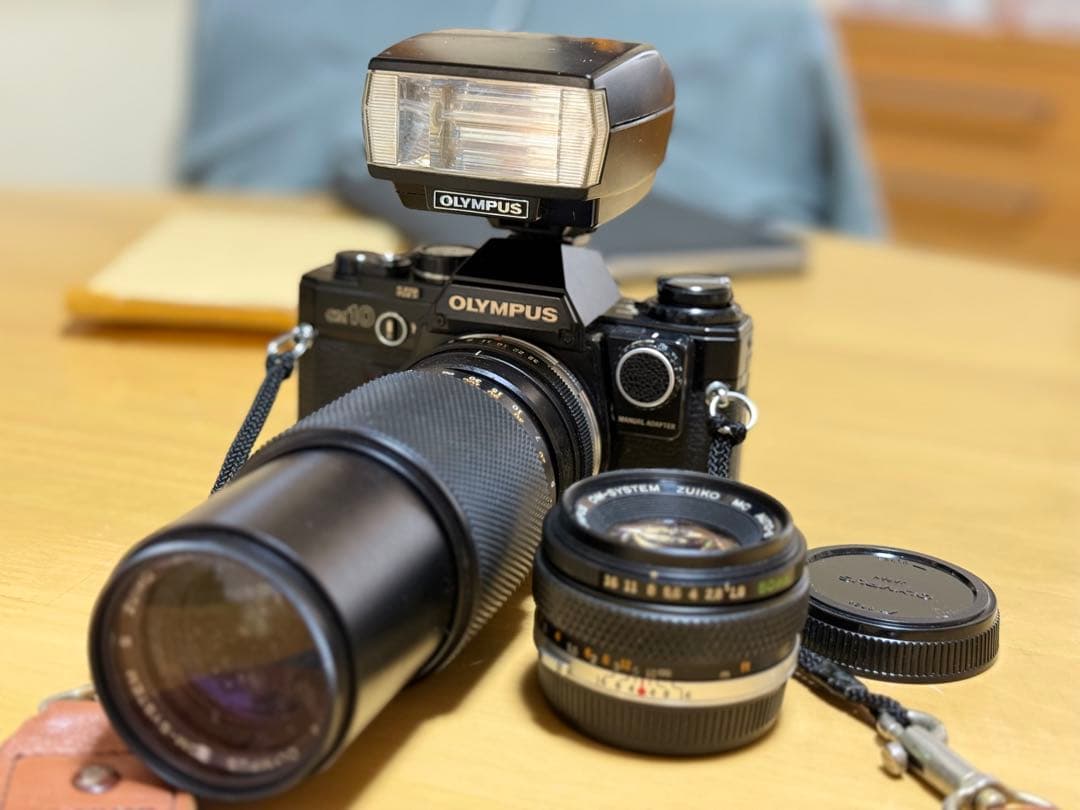 OLYMPUS オリンパス　OM10 一眼レフ　望遠セット　フィルムカメラ