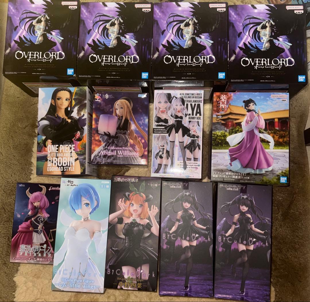 美少女フィギュアまとめ売りアルベド、時崎狂三他