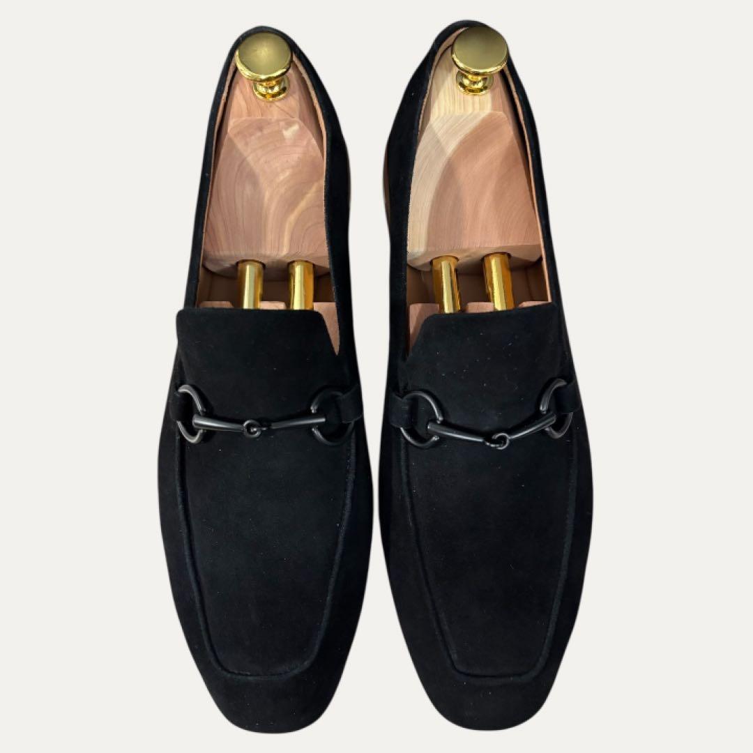 SHIPS シップス 靴 スエード ローファー ブラック 黒 ビットローファー