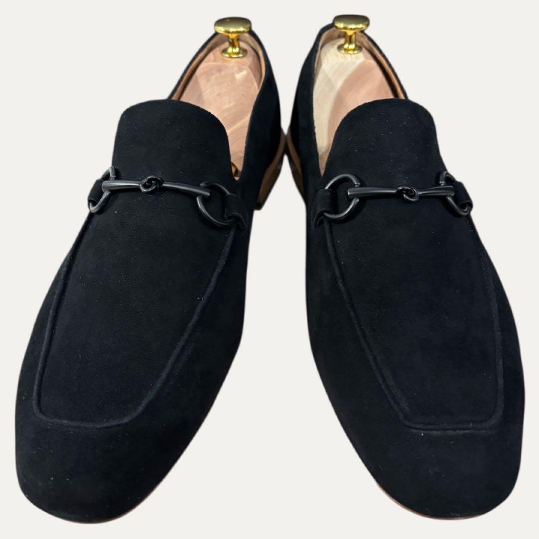 SHIPS シップス 靴 スエード ローファー ブラック 黒 ビットローファー