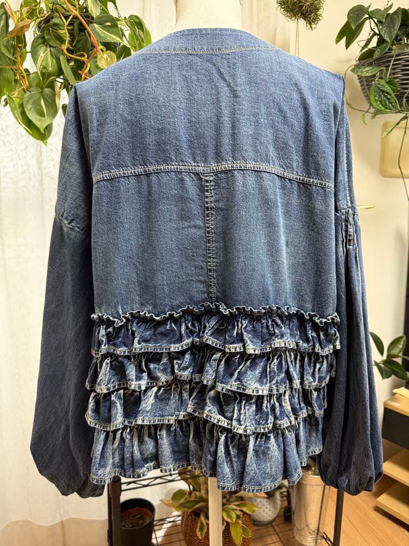 ayane デニムジャケット バルーンスリーブ ポケット付き 新品未使用タグ無し