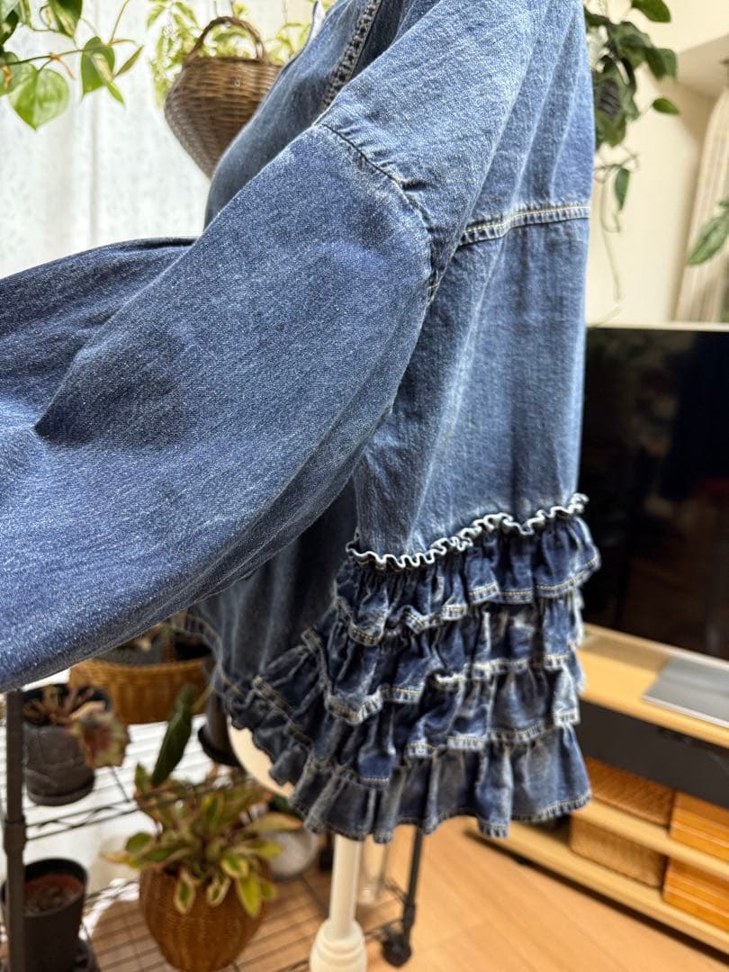 ayane デニムジャケット バルーンスリーブ ポケット付き 新品未使用タグ無し