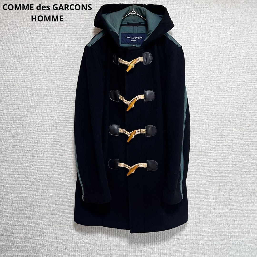 きらら　　 オム　ウール　ライン　プリント　ダッフルコート　ブラック　M