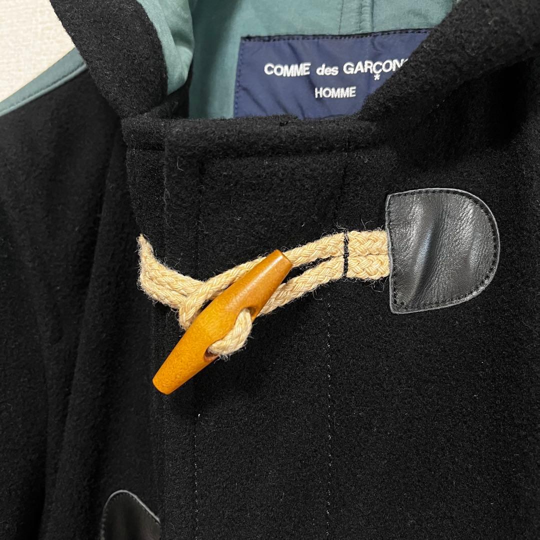 きらら　　 オム　ウール　ライン　プリント　ダッフルコート　ブラック　M