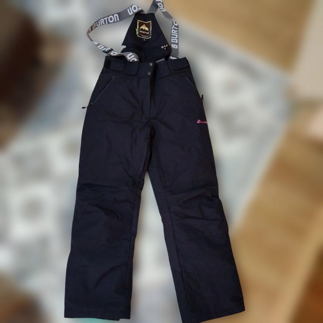 BURTON スノーボードウェア M-Lサイズ 黒　サスペンダー付き　女性向け