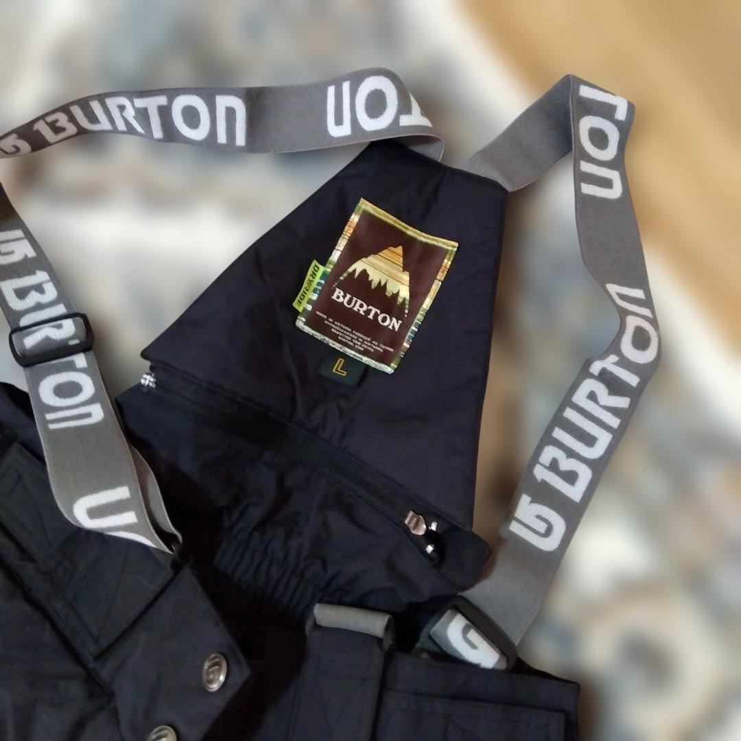 BURTON スノーボードウェア M-Lサイズ 黒　サスペンダー付き　女性向け