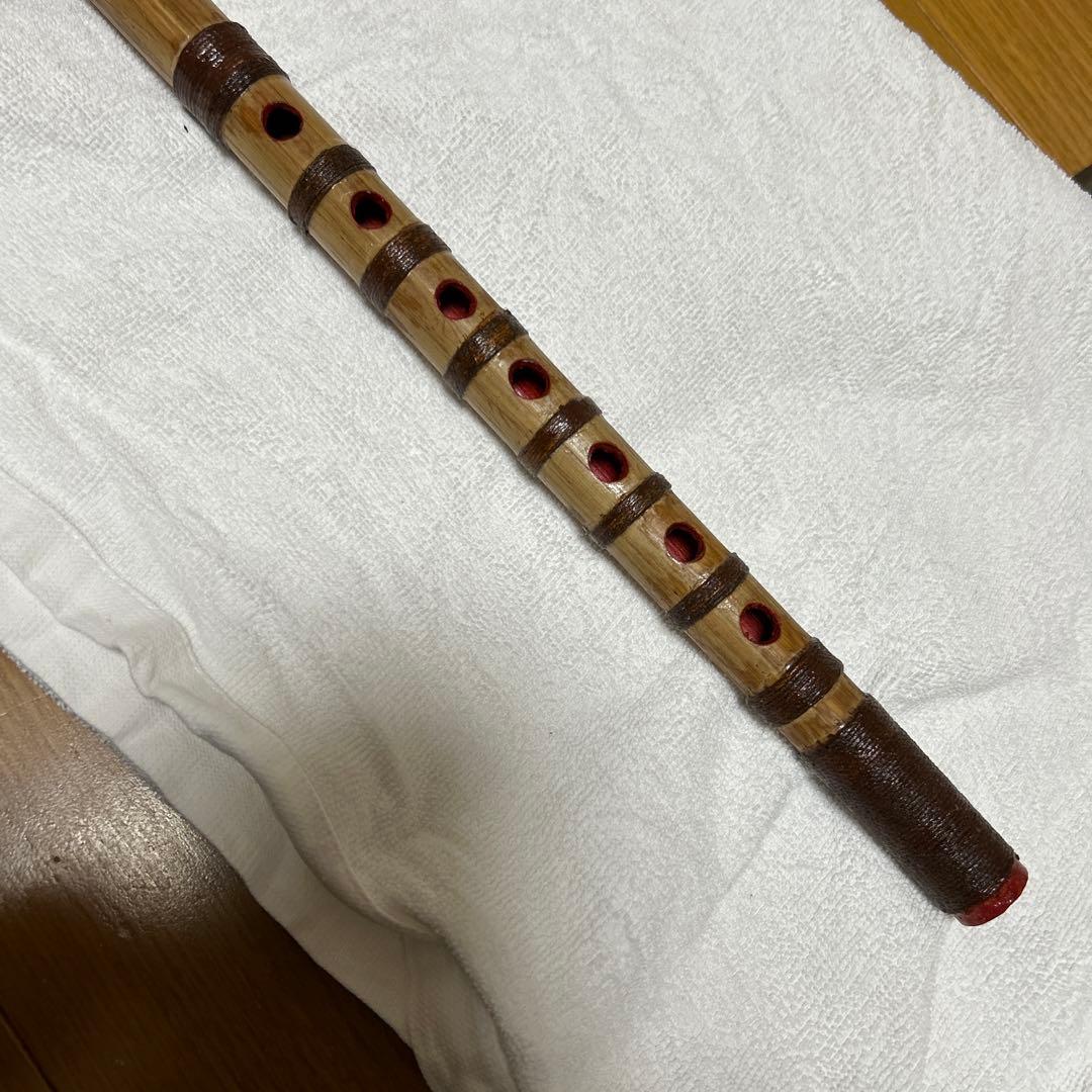 竹製 篠笛 7穴 四本調子（古典調、お囃子用）篠竹乾燥30年弱