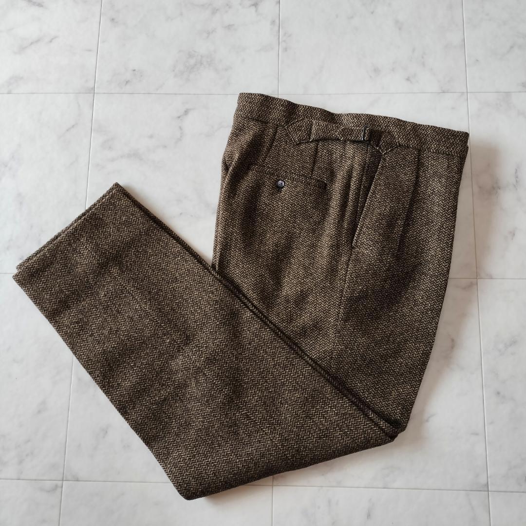 Fumiya Hirano REGENTヘリンボーンツイードスラックス 40 L