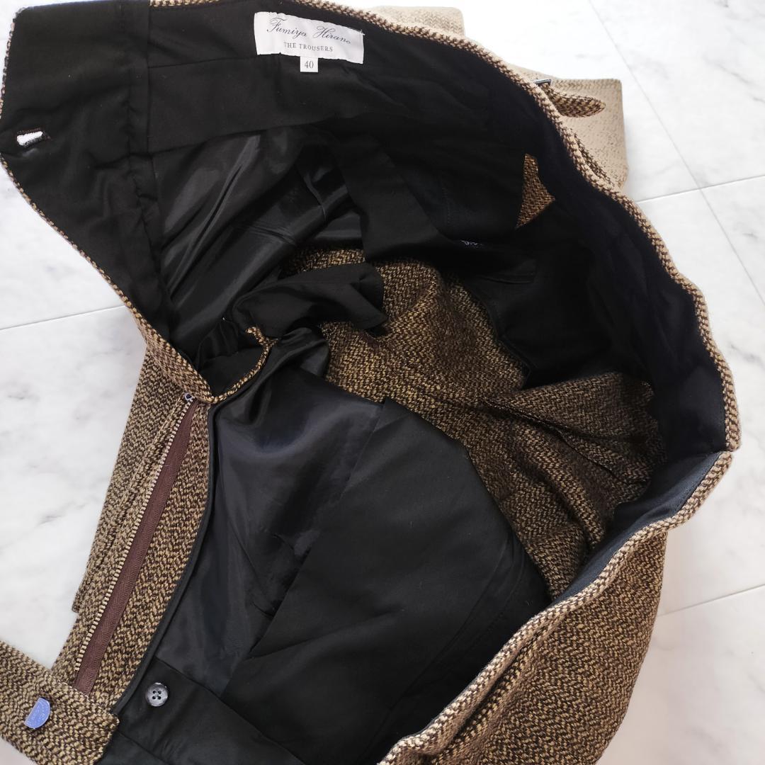 Fumiya Hirano REGENTヘリンボーンツイードスラックス 40 L