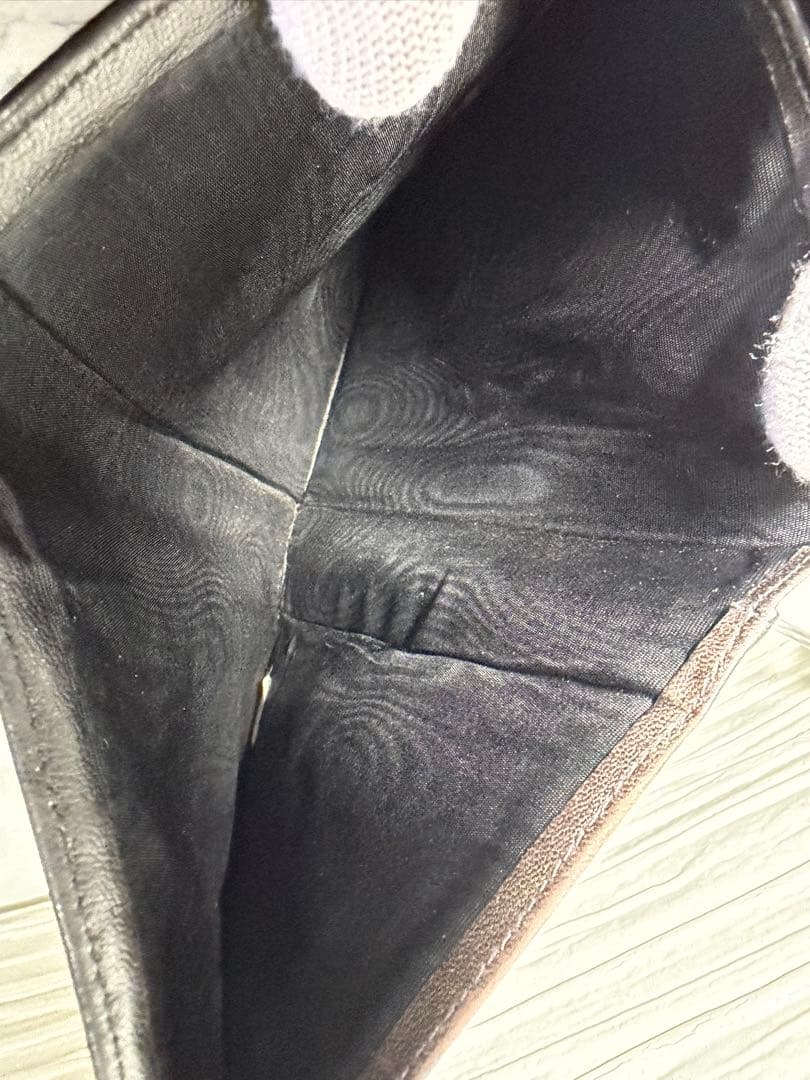 【カード付・希少3番台】CHANEL ラムスキン がま口 二つ折り財布 ブラック