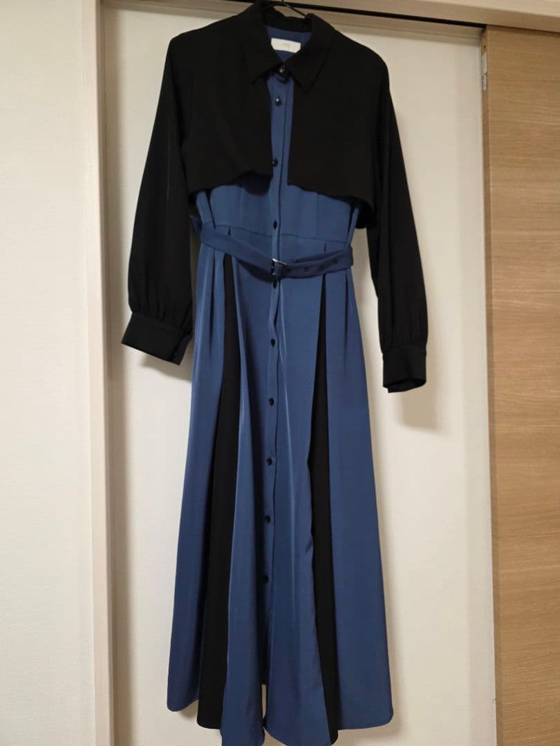 バイカラーワンピース