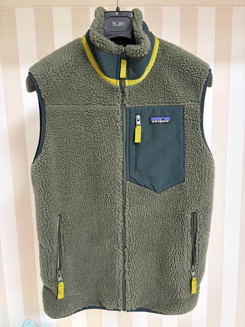 patagonia フリースベスト Sサイズ オリーブグリーン