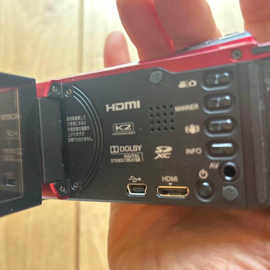 JVC Everio FULL HD ビデオカメラ レッド