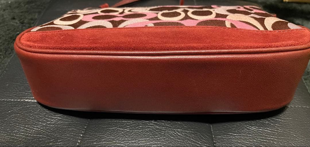 COACH 7027 シグネチャー ピンク×ブラウン リストレット ヴィンテージ