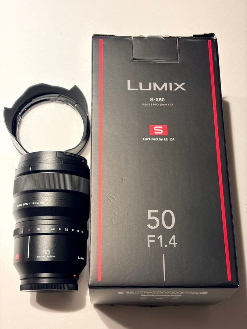 LUMIX S-X50 50mm F1.4レンズ ケース・箱付き