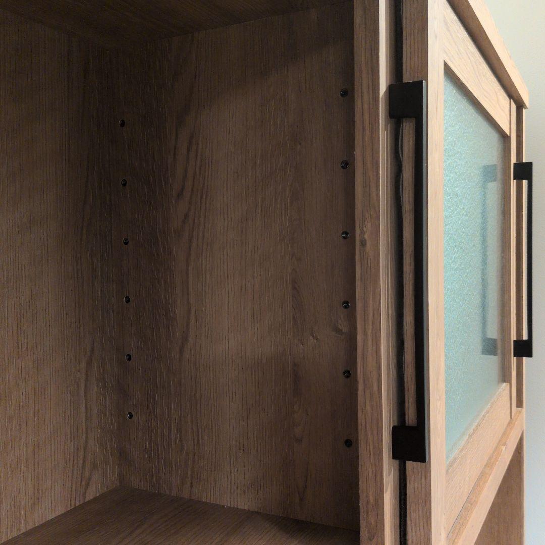 【専用】食器棚　大川家具　木製　幅105cm　奥行45cm　高さ185cm