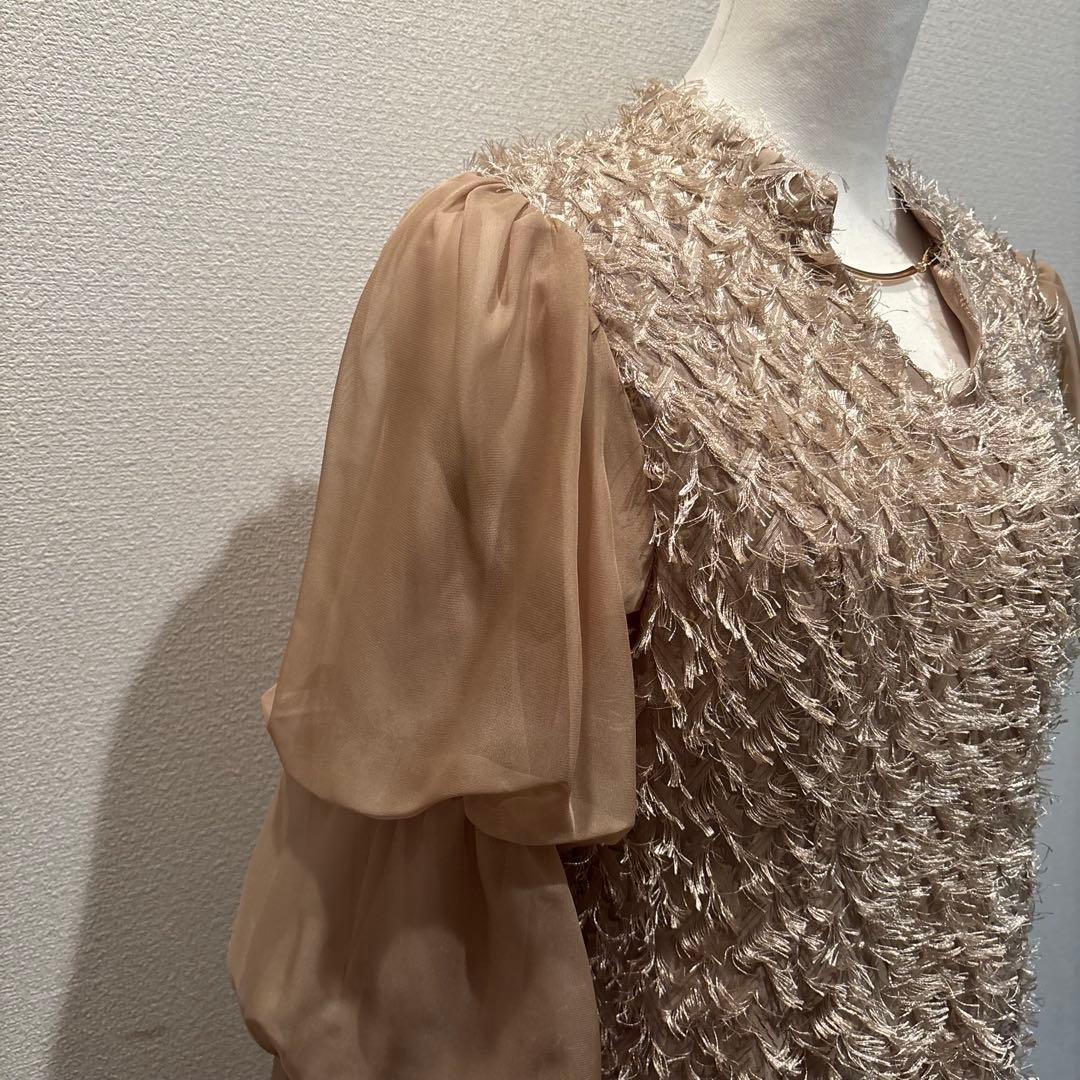 新品　DORRY DOLL フリルデザインドレス M結婚式　パーティ　ワンピース