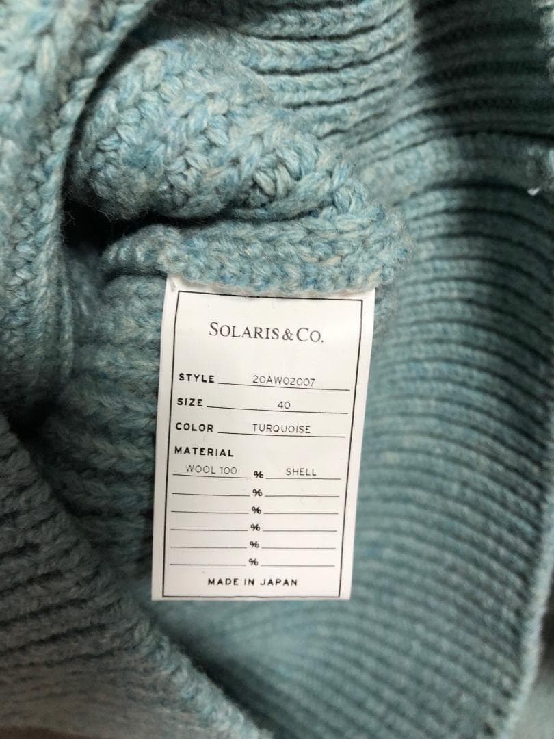 新品 SOLARIS&Co. CHUNKY BOAT NECK KNIT ニット