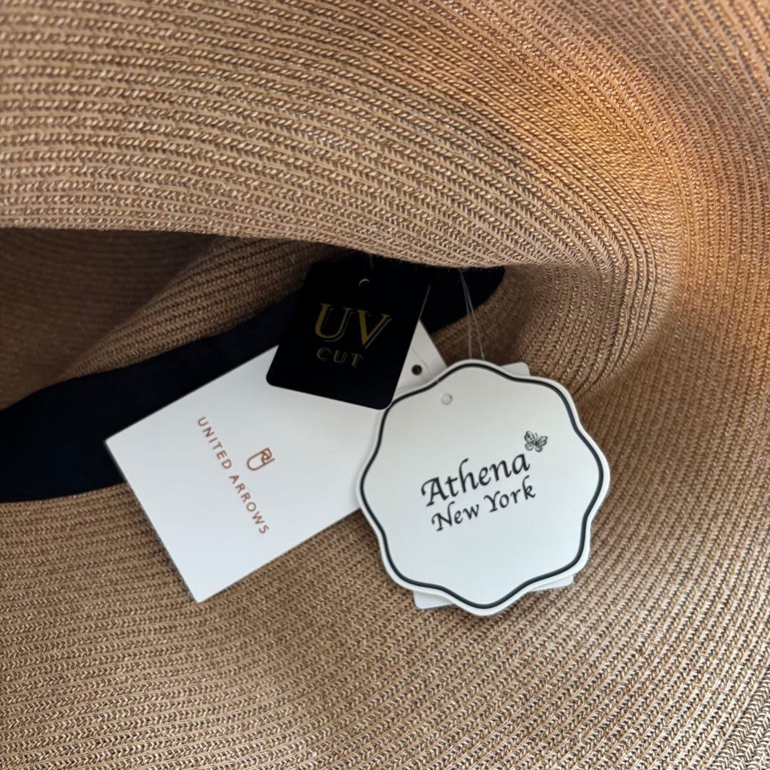 新品！タグ付き！Athena New York UVカット 麦わら帽子