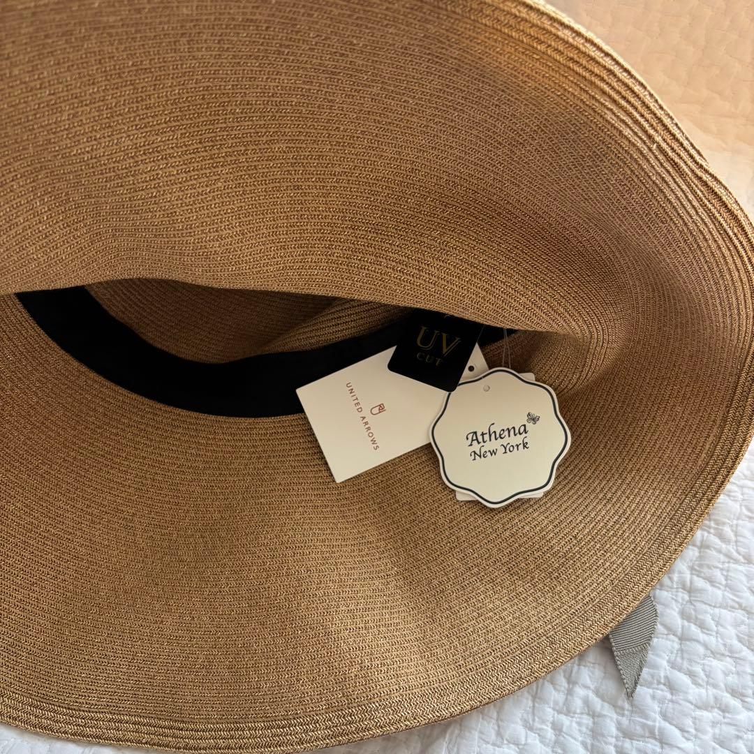 新品！タグ付き！Athena New York UVカット 麦わら帽子