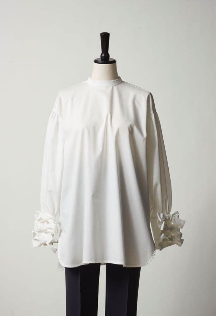 yori shirocon ヨリ シロコン ブラウス リボン 36 改良品 白