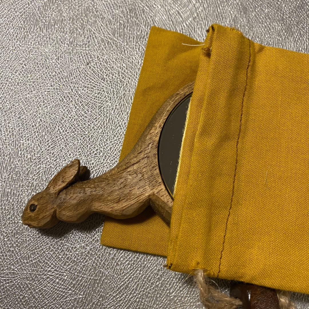 新品 未使用 KIYATA 手鏡　ウサギ　キヤタ 手紙舎