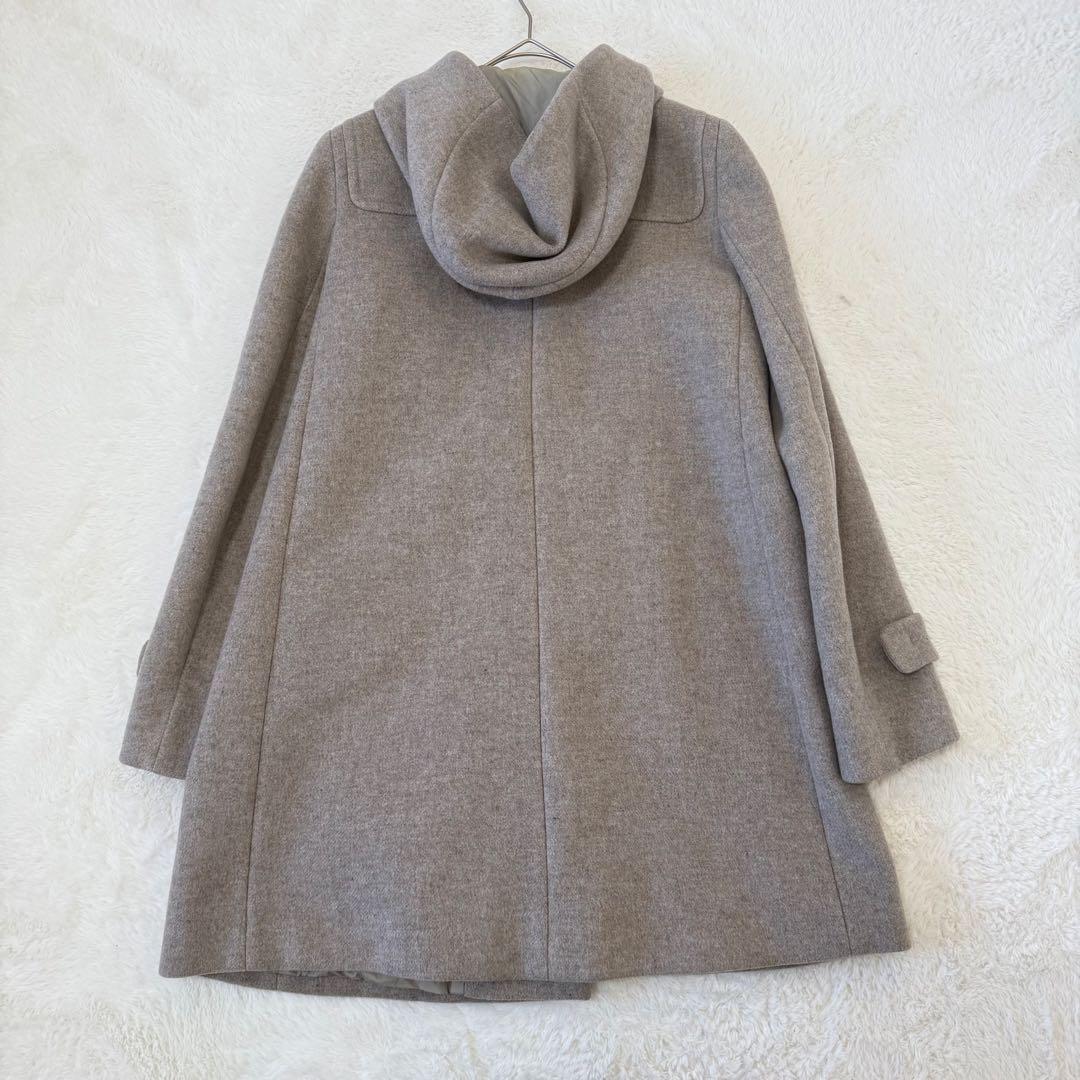 マックスマーラ フーデッドコート 羊毛 アウター 40 グレー イタリア