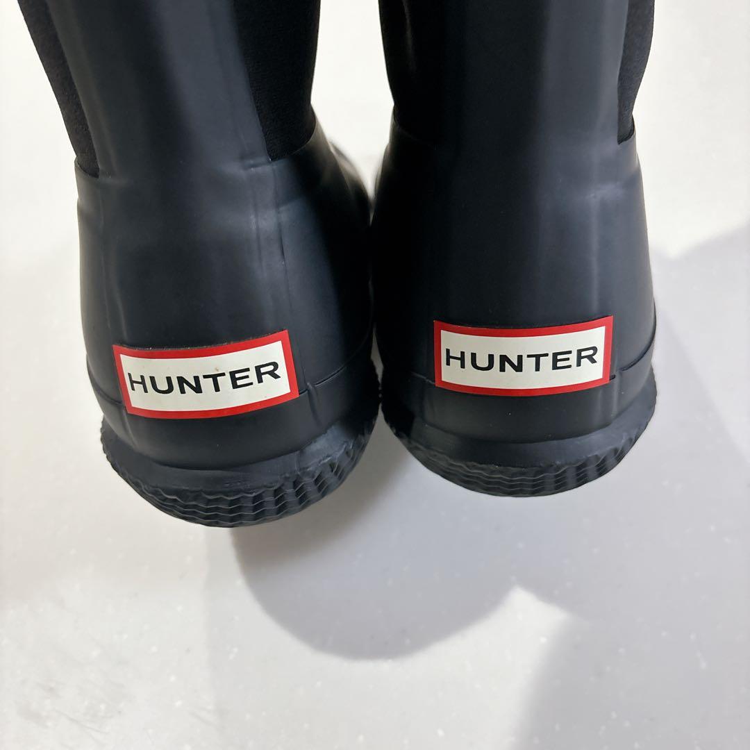HUNTER ハンターシェルパ ブーツ 長靴　完全防水　黒　UK5 24