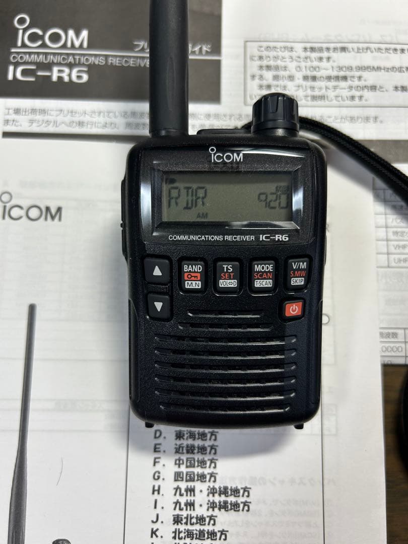 ICOM アイコム IC-R6 エアーバンドスペシャル 受信機