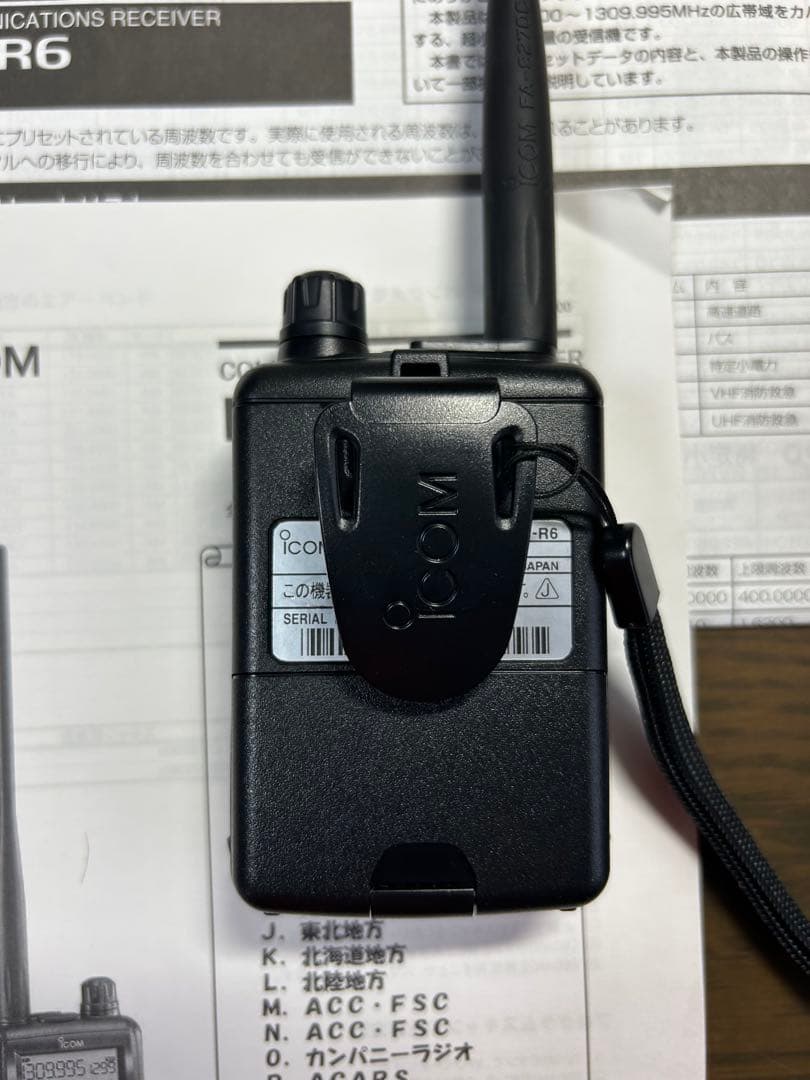 ICOM アイコム IC-R6 エアーバンドスペシャル 受信機