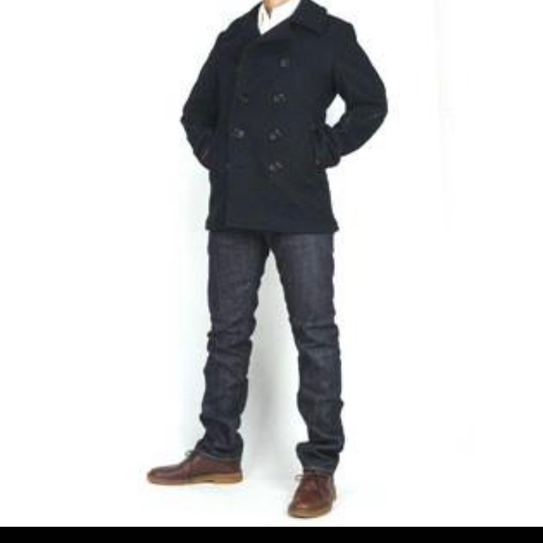 ポン　Schott ショット レザーパイピング ピーコート 36 S相当