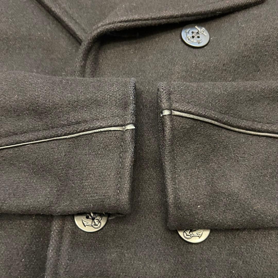 ポン　Schott ショット レザーパイピング ピーコート 36 S相当