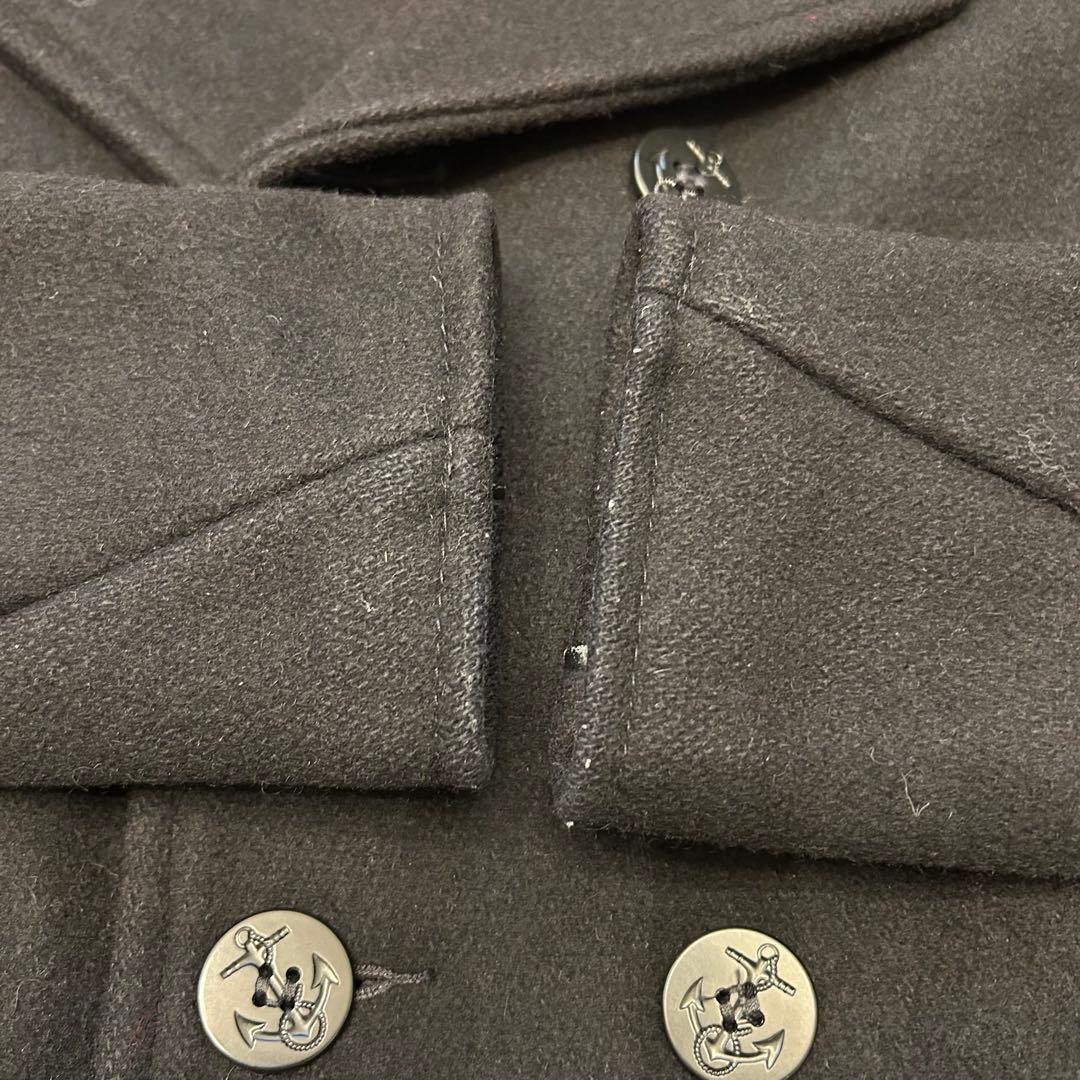 ポン　Schott ショット レザーパイピング ピーコート 36 S相当