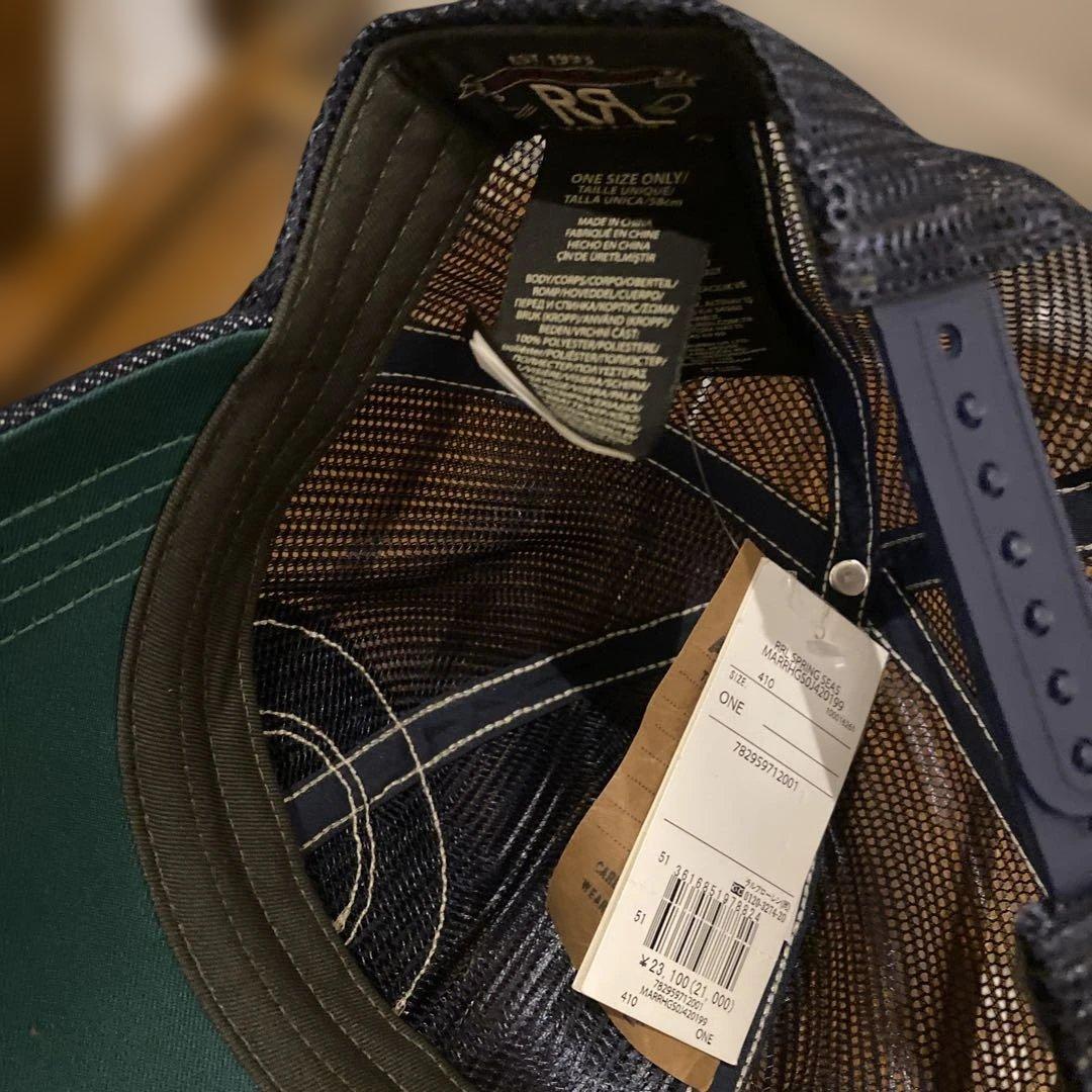 新品RRLデニムメッシュ トラッカー キャップ ダブルアールエル ロンハーマン