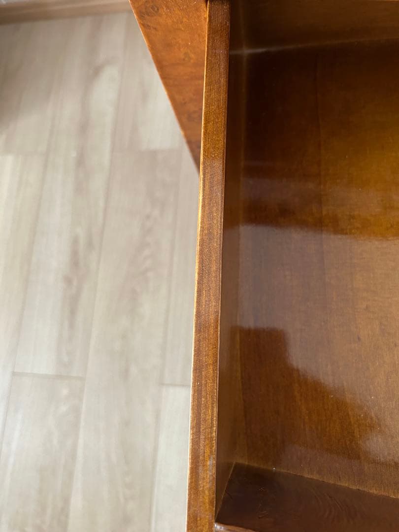 装飾的インレイの木製チェスト　W75.5xD39.5xH63.5cm