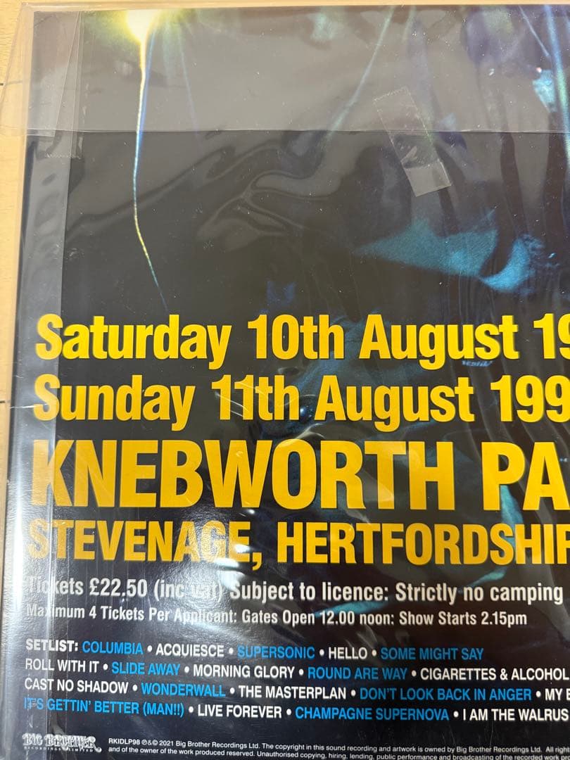 Oasis /Knebworth 1996＜完全生産限定盤＞ 未使用品